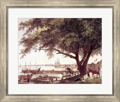 Framed City and Port of Philadelphia Print