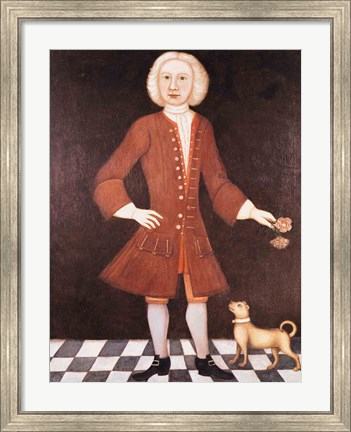 Framed Portrait of Jonathan Bentham, c.1725 Print