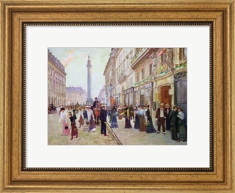 Framed Workers leaving the Maison Paquin Print