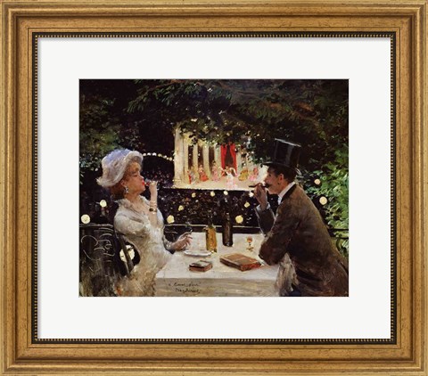 Framed Dinner at Les Ambassadeurs Print