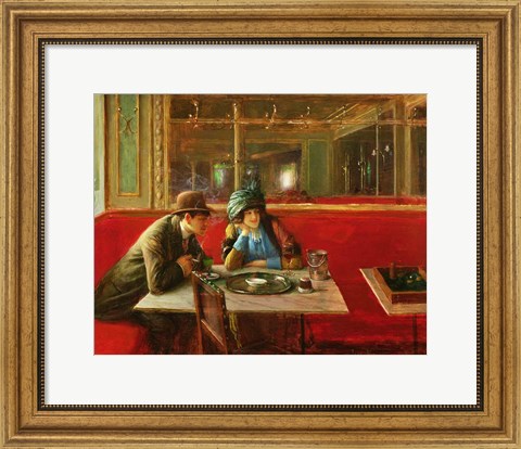 Framed At the Cafe Print