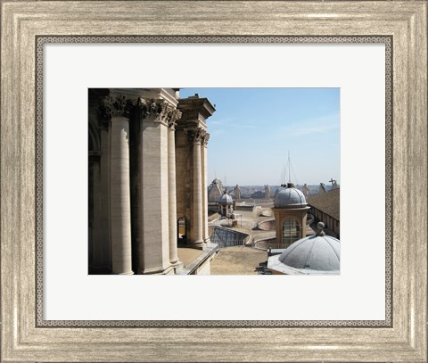 Framed Rome San Pietro Roof Print