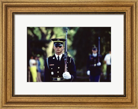 Framed US Army Honor Guard Print