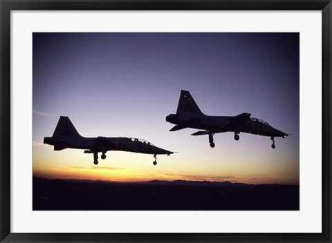 Framed US Air Force  T-38 Trainers Print