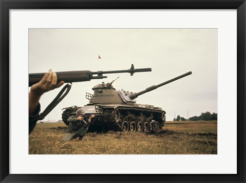 Framed M-14 Rifle M60 Tank Print