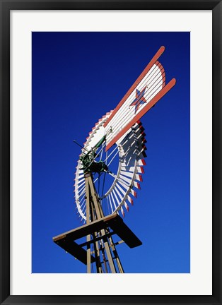 Framed Close view of a windmill at American Wind Power Center, Texas Print