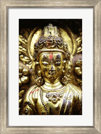 Framed Close-up of a statue, Kathmandu, Nepal Print