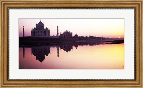 Framed Silhouette of the Taj Mahal, Agra, Uttar Pradesh, India Print