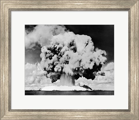 Framed Atomic bomb explosion, Bikini Atoll, Marshall Islands, July 24, 1946 Print