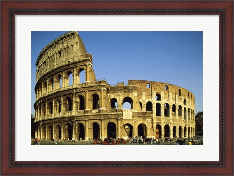 Framed Low angle view of a coliseum, Colosseum, Rome, Italy Landscape Print