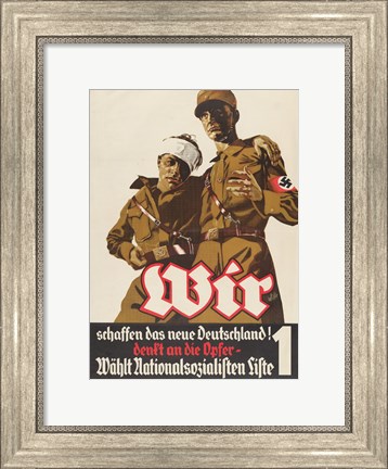 Framed National Socialist Print