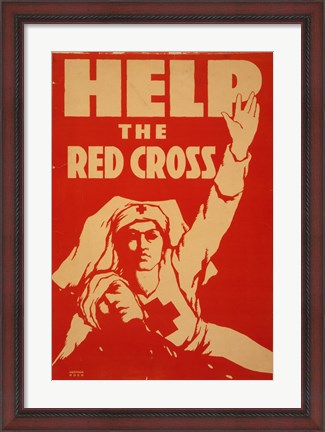 Framed Help the Red Cross Print