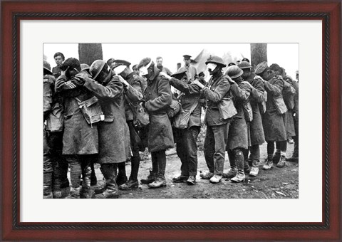 Framed British 55th Division Gas Casualties April 10,1918 Print