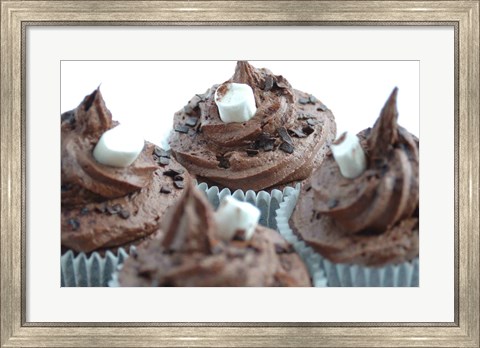 Framed Hot Chocolate Cupcake Print