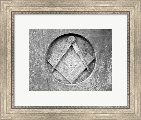 Framed Masons Compass Print