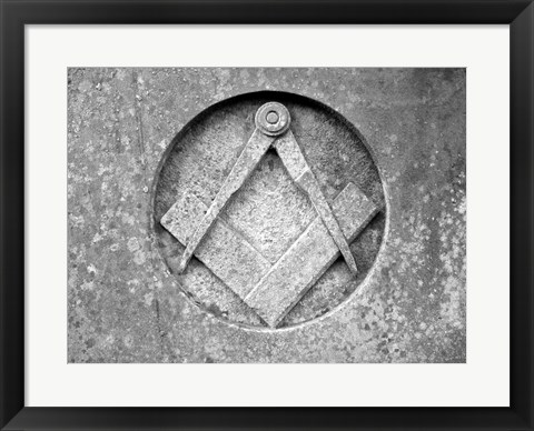 Framed Masons Compass Print