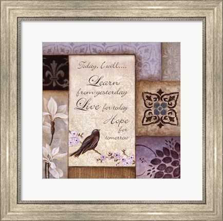 Framed Lavender Inspiration I Print