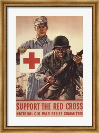 Framed Support the Red Cross Print