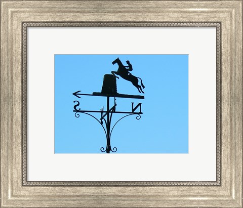 Framed Weathervane Iron Horseman Print