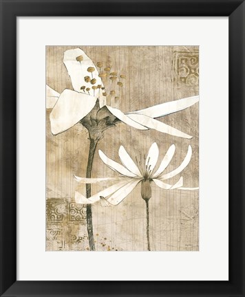 Framed Pencil Floral II Print