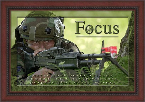 Framed Focus Affirmation Poster, USAF Print