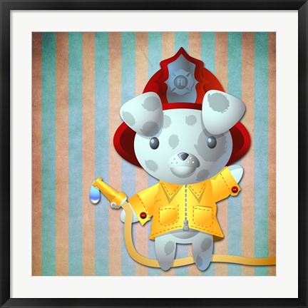 Framed Little Firemans Helper Print