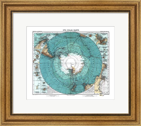 Framed Antarctica 1912 Print