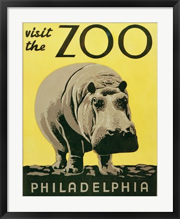 Framed Visit the Zoo - Philadelphia Print