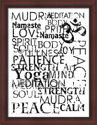 Framed Yoga Words Print