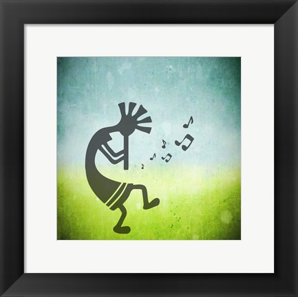 Framed Kokopelli Music II Print