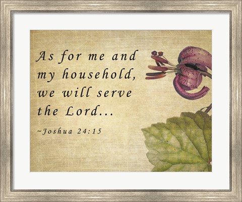 Framed My Household Serves the Lord Print