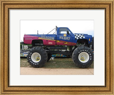 Framed Dragon Heart Monster Truck Print