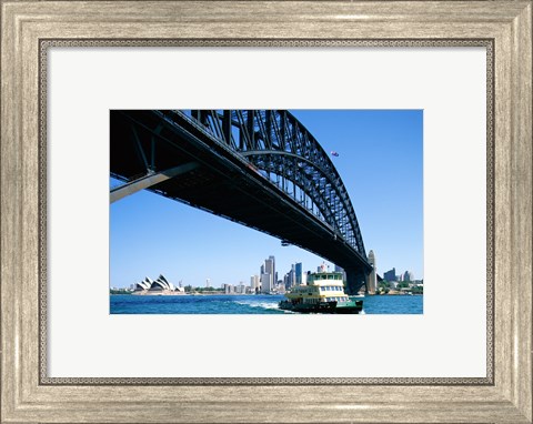 Framed Low angle view of a bridge, Sydney Harbor Bridge, Sydney, Australia Print