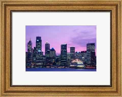 Framed Skyscrapers in a city, Circular Quay, Sydney, Australia Print