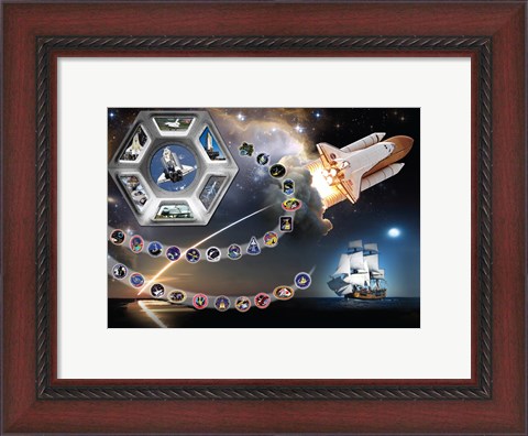 Framed Tribute To Endeavour Print