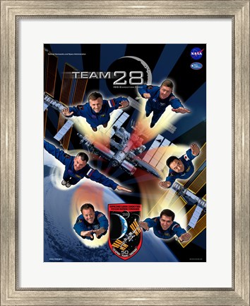 Framed Expedition 28 Supermen Crew Poster Print