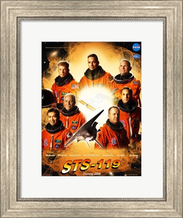 Framed STS 119 Mission Poster Print