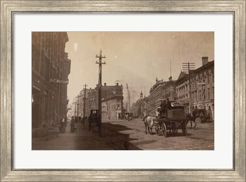 Framed Wholesale Stores. Front &amp; Wellington Sts. at Church St. Toronto, Canada Print