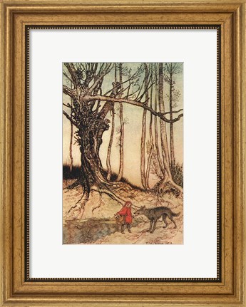 Framed Little Red Riding Hood II Print