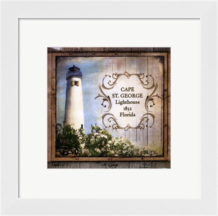 Framed Florida Lighthouse X Print