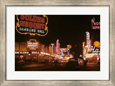 Framed Fremont Street 1952 Print