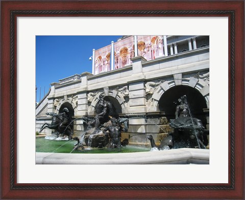 Framed Library of Congress Court of Neptune Fountain Washington DC Print