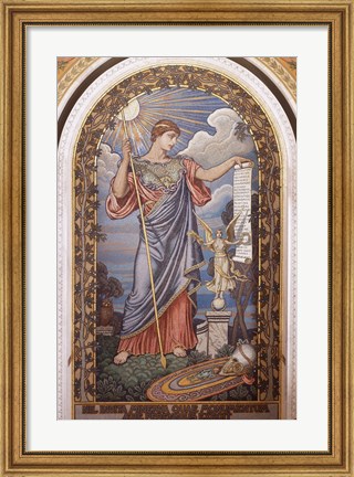 Framed Second Floor, East Corridor. Mosaic of Minerva library of congress washington Print