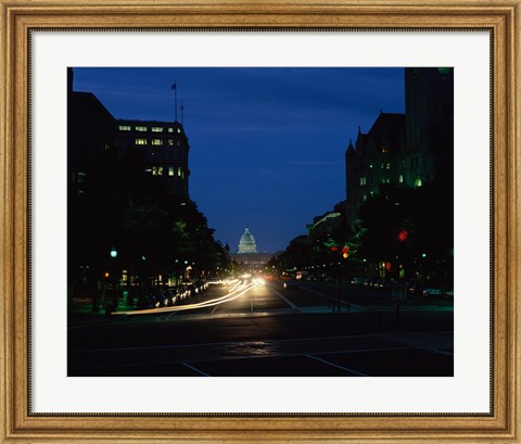 Framed Traffic on a road, Washington, D.C., USA Print