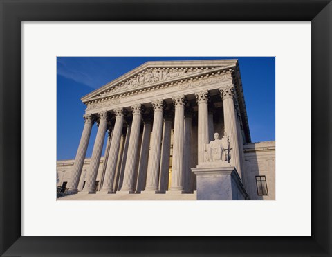 Framed Facade of the U.S. Supreme Court, Washington, D.C., USA Closeup Print