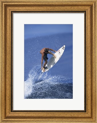 Framed Catching some air Print