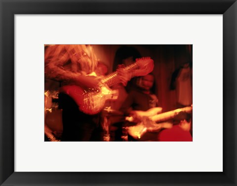 Framed Guitars Print