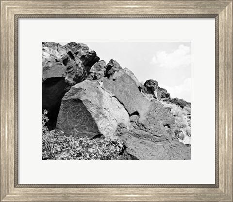 Framed Native American Petroglyph Print