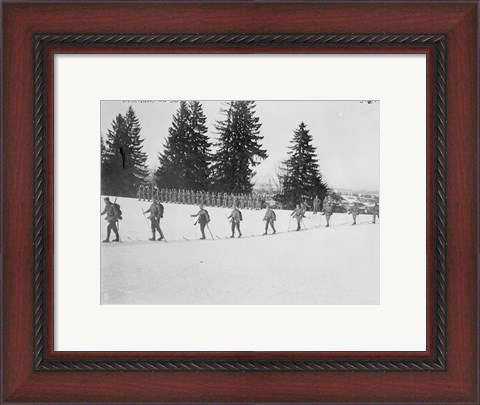 Framed Austrians on Skis Print