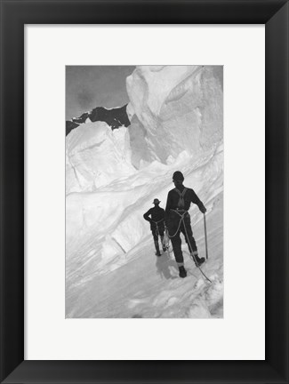 Framed Climbing Mt Mckinley Print